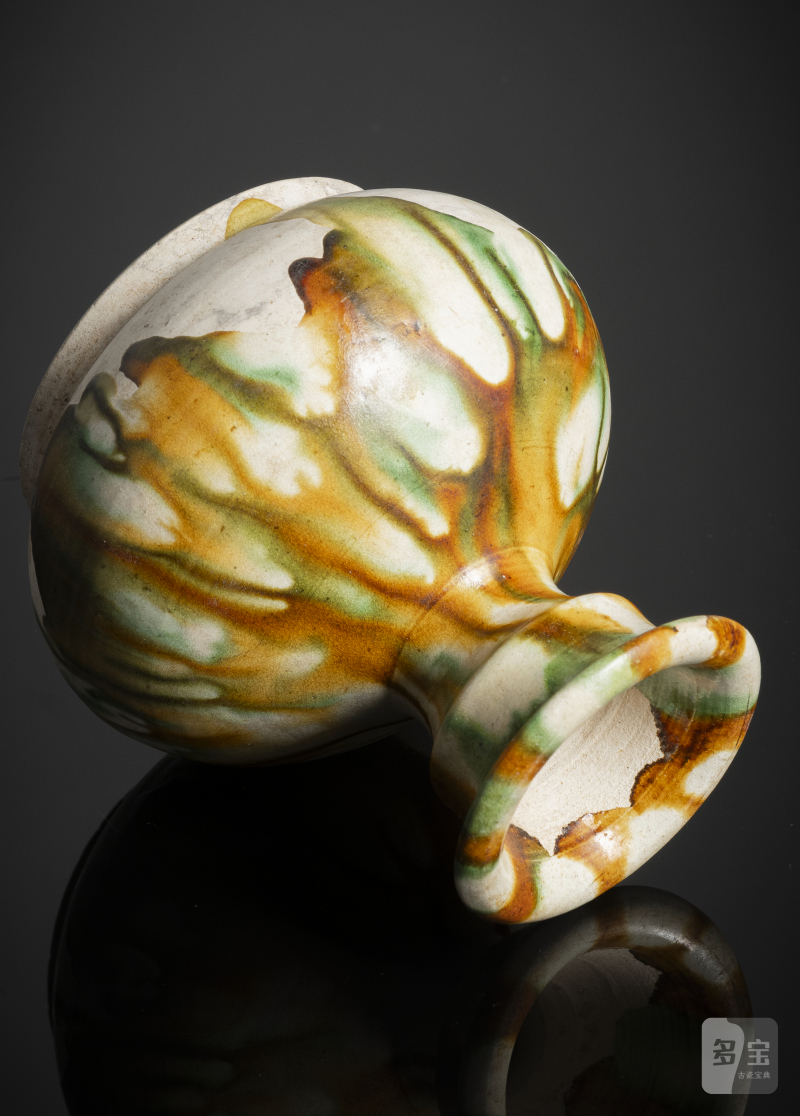 A 'Sancai'- glazed earthenware vase - 图4